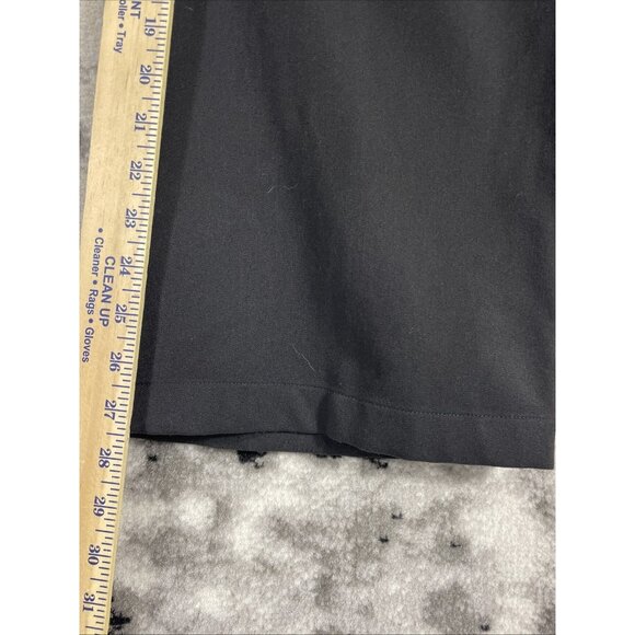 St John Sport Marie Gray Pants Womens‎ Size 16 Black Wide Leg Gold Hardware - Picture 6 of 16